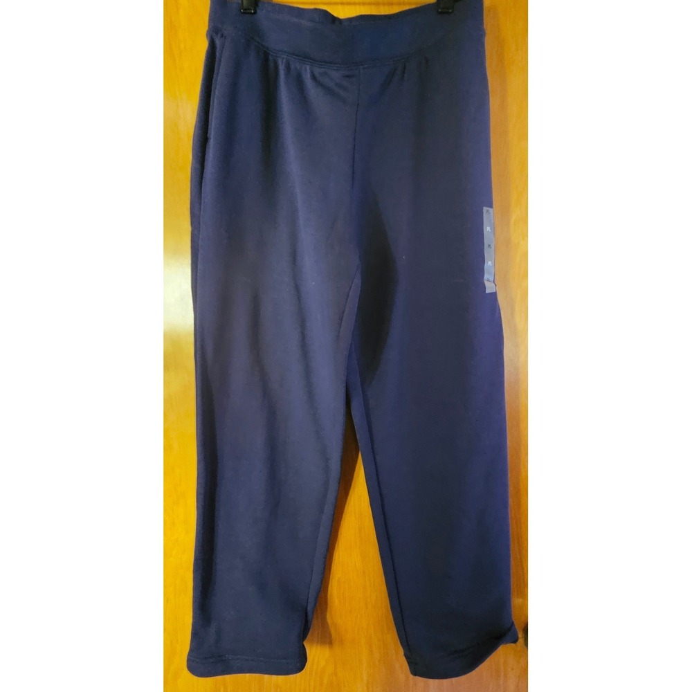Karen Scott Sport Fleece Pants Intrepid Blue Petite Large 100099416PT